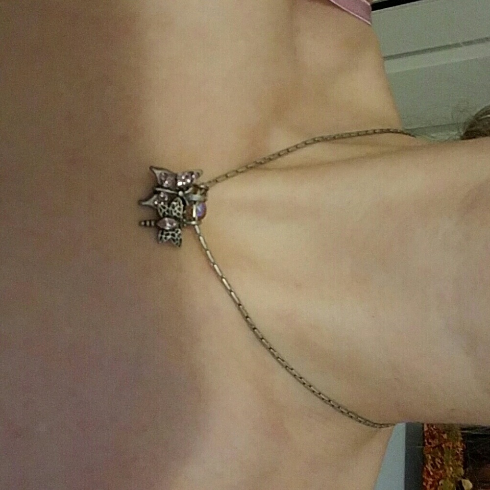 Butterfly/Dragonfly Necklace 16 Inch - Picture 3 of 3